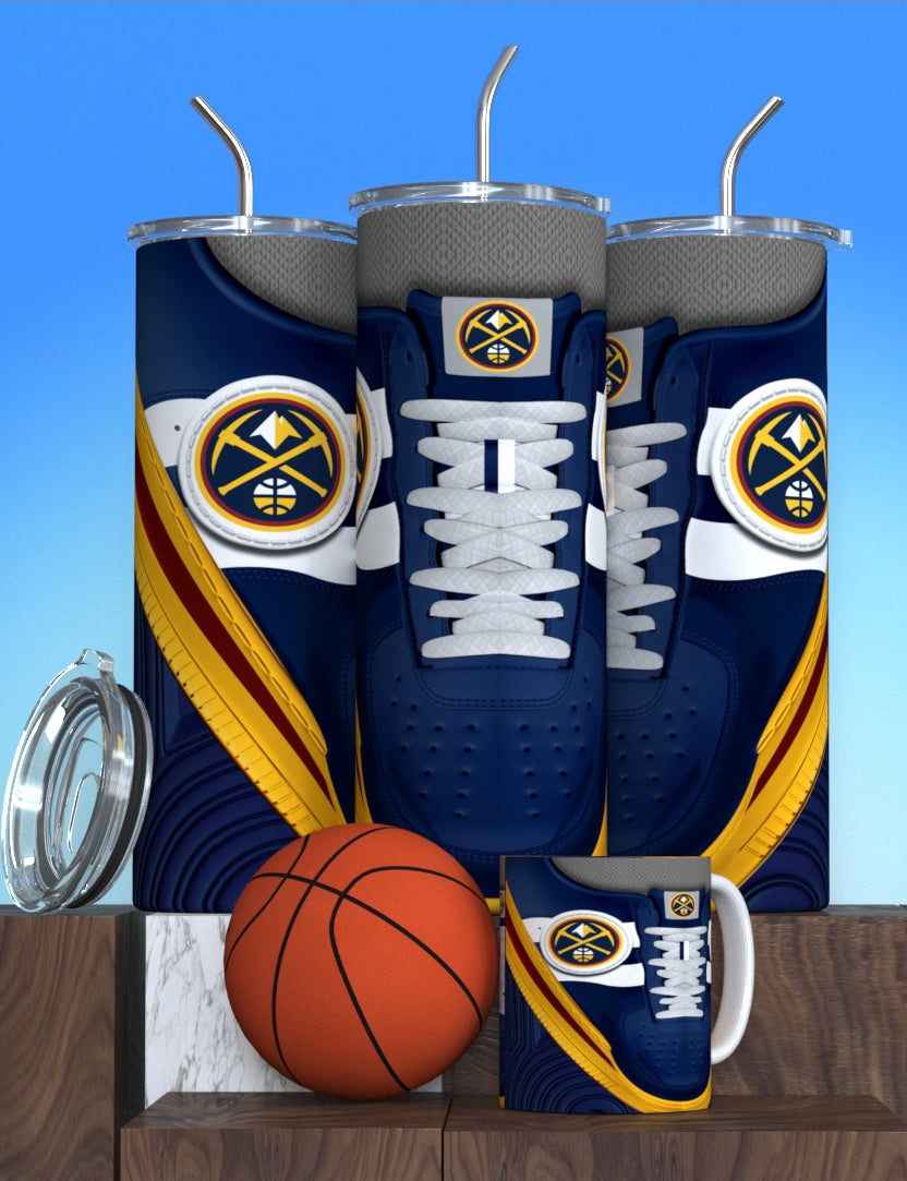 NBA-Inspired Team Collection Stainless Steel Tumblers with Lid and Straw