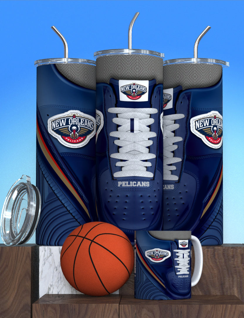 NBA-Inspired Team Collection Stainless Steel Tumblers with Lid and Straw