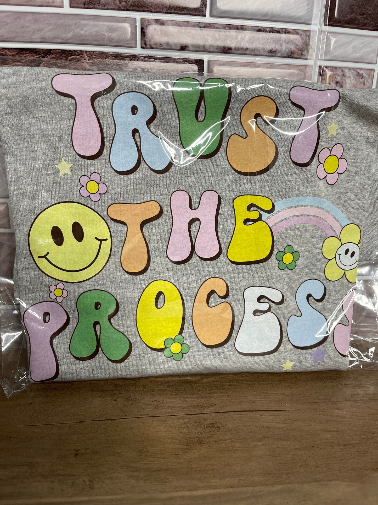 Trust the Process Tee in GRAY