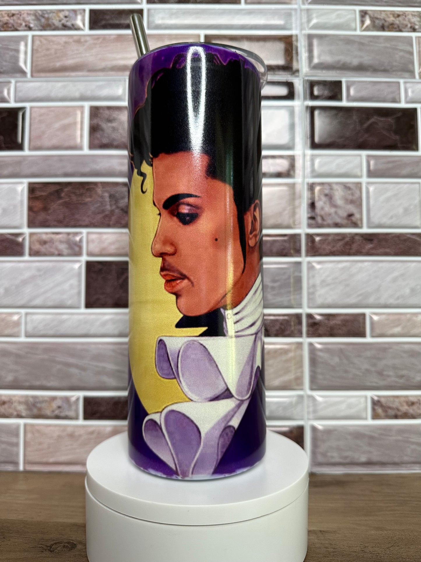 20oz Prince Inspired Stainless Steel Tumbler with Lid and Straw - Happy Accident!